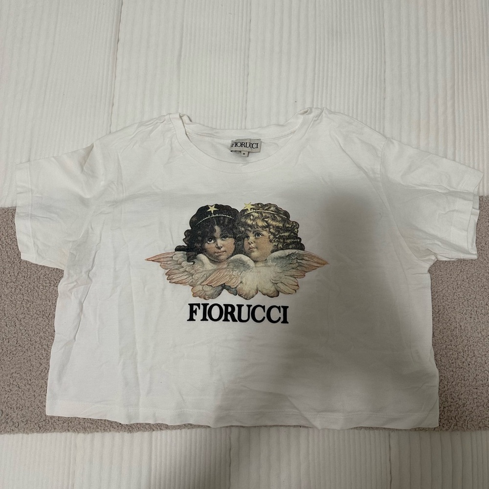 White Fiorucci Logo T shirt